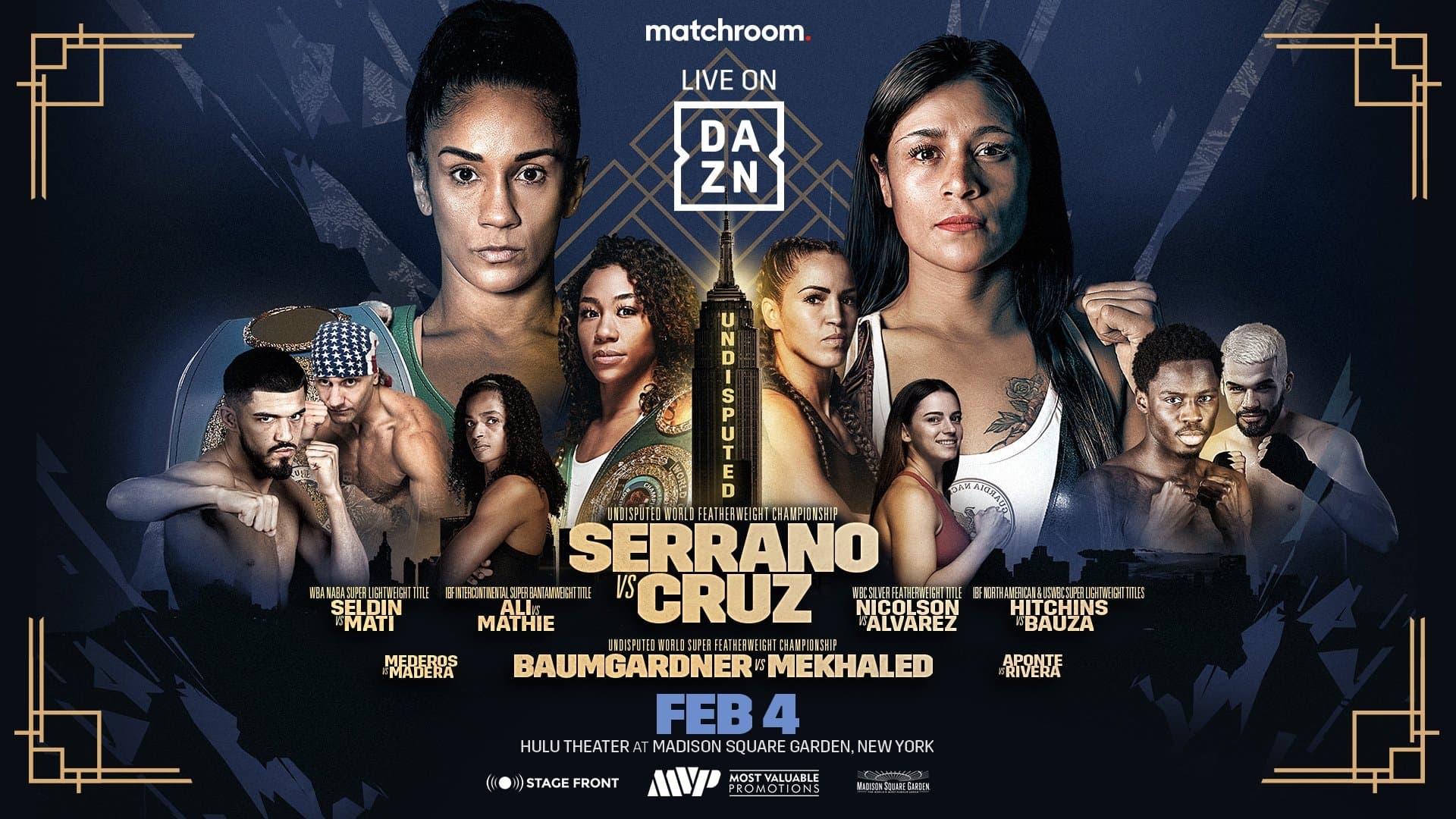 Backdrop for Amanda Serrano vs. Erika Cruz