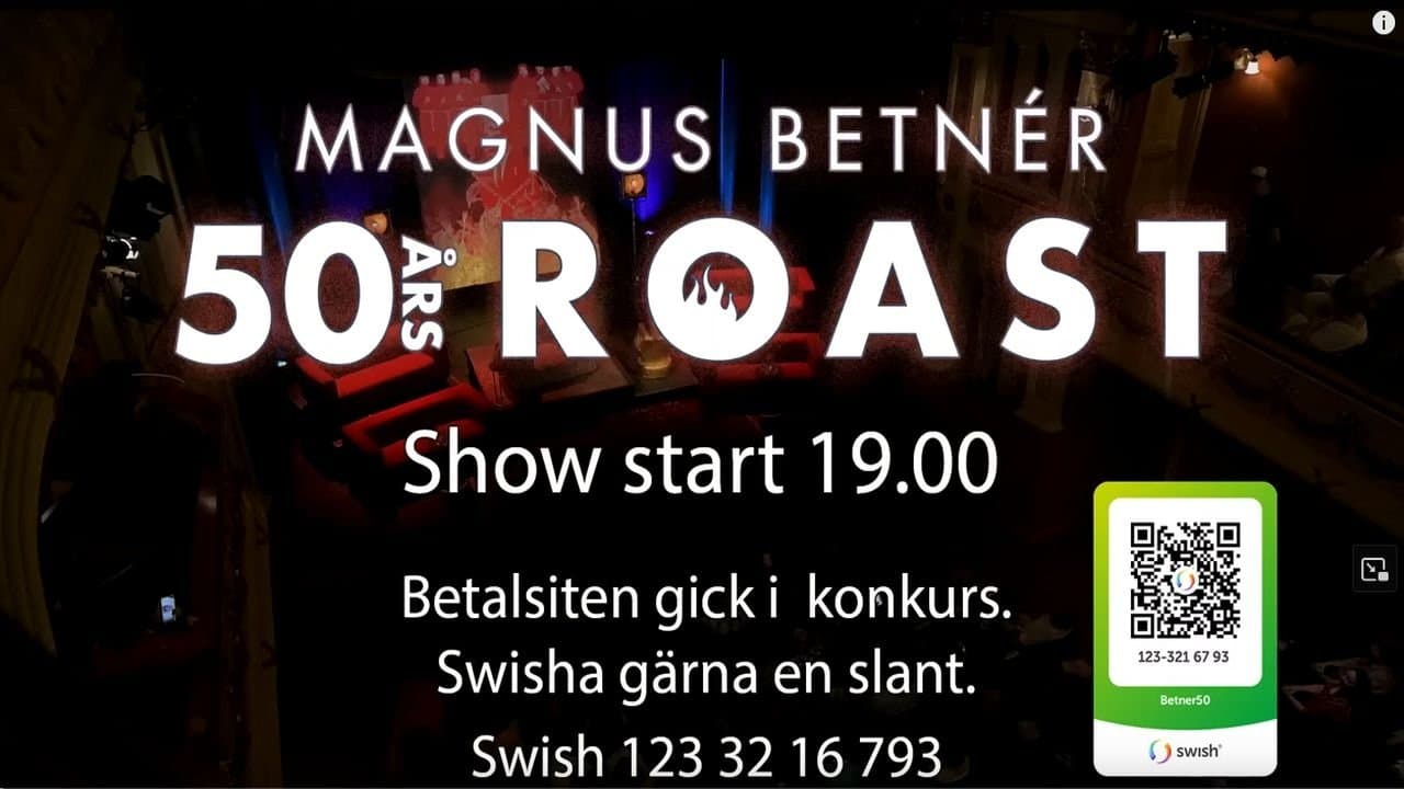Backdrop for Magnus Betner 50års ROAST