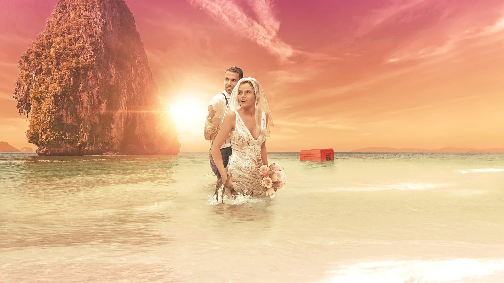 Backdrop for Stranded on Honeymoon Island UK