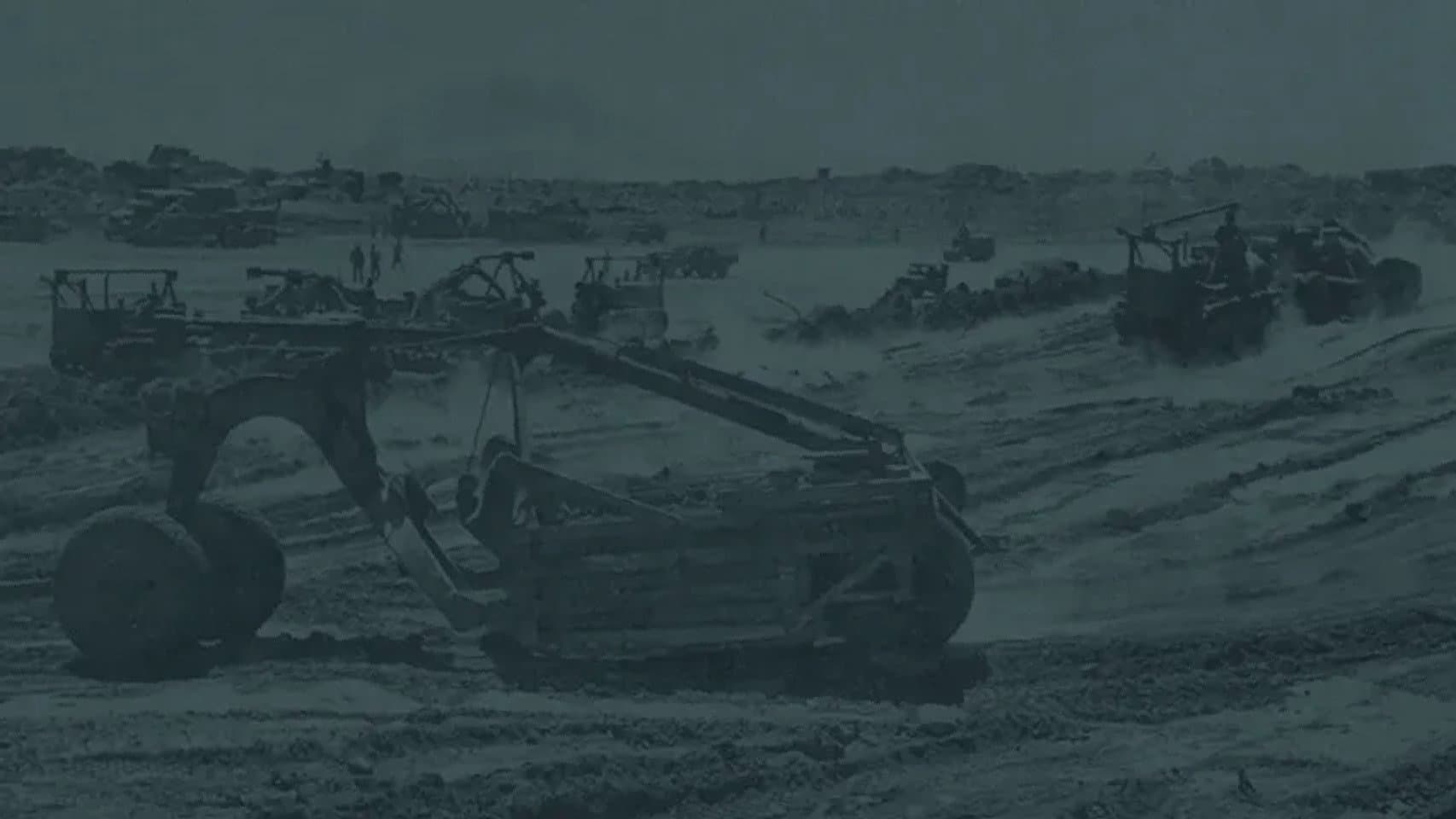 Backdrop for The Seabees on Iwo Jima