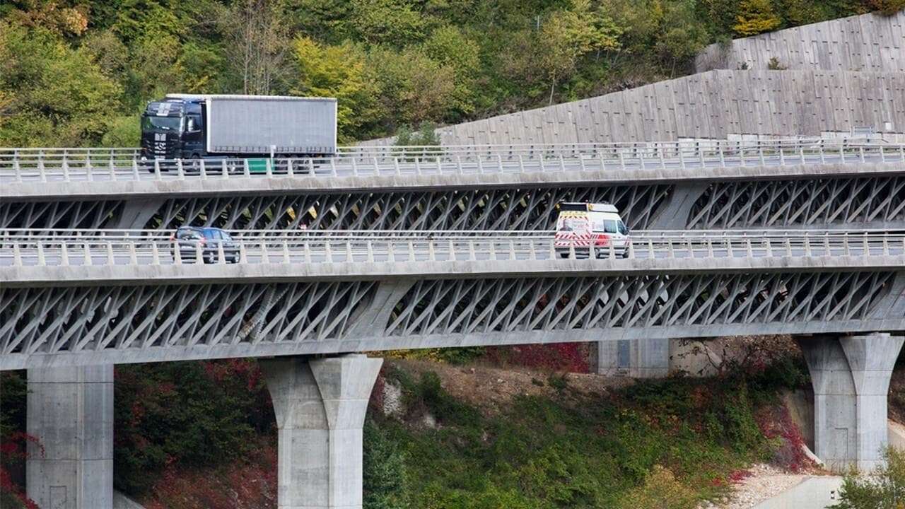 Achtergrond voor L'A40, l'autoroute des titans
