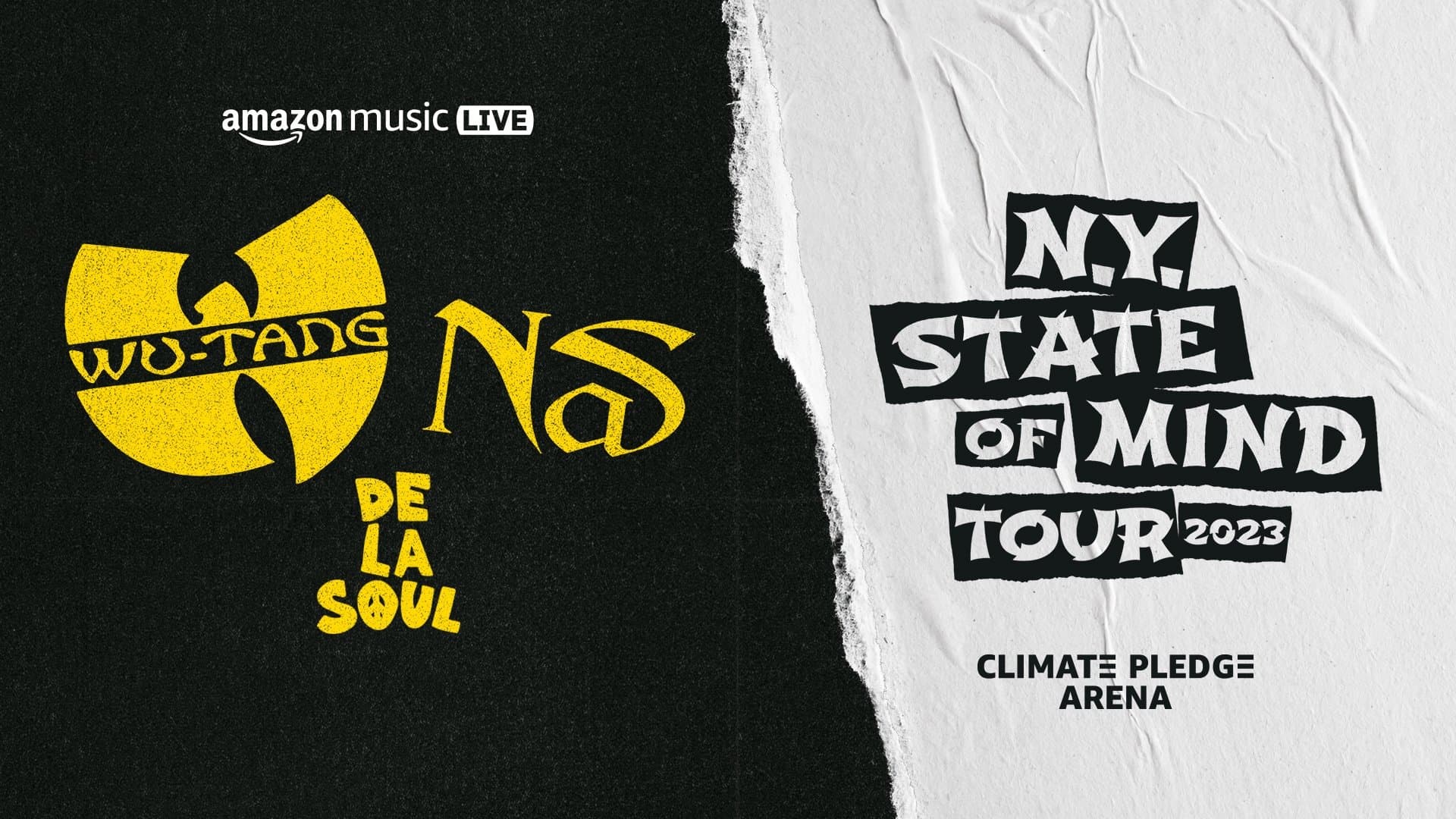 Backdrop for Amazon Music Live: Wu-Tang Clan, Nas, and De La Soul's 'N.Y. State of Mind Tour'