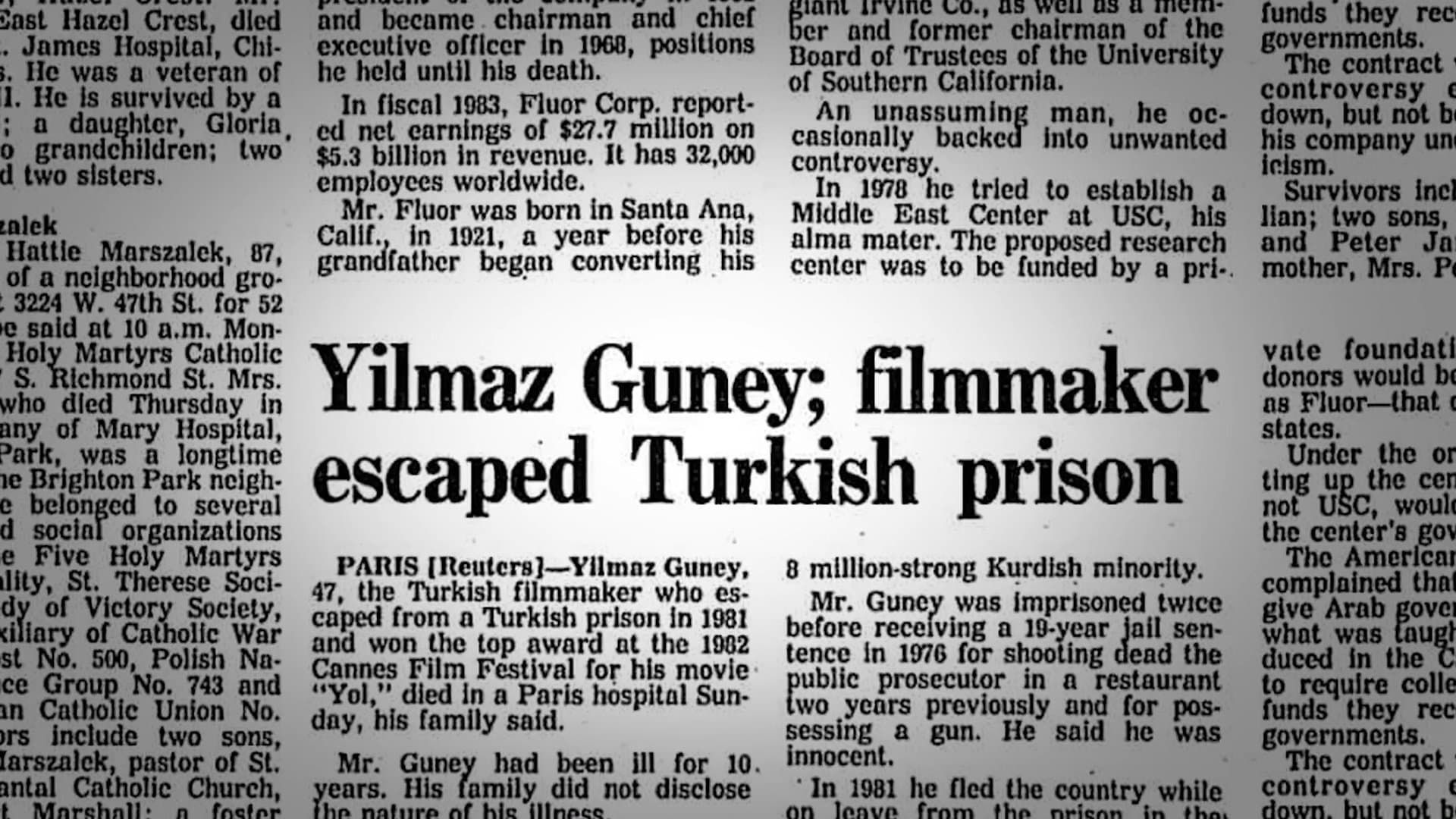 Backdrop for Ballad of Exiles: Yılmaz Güney