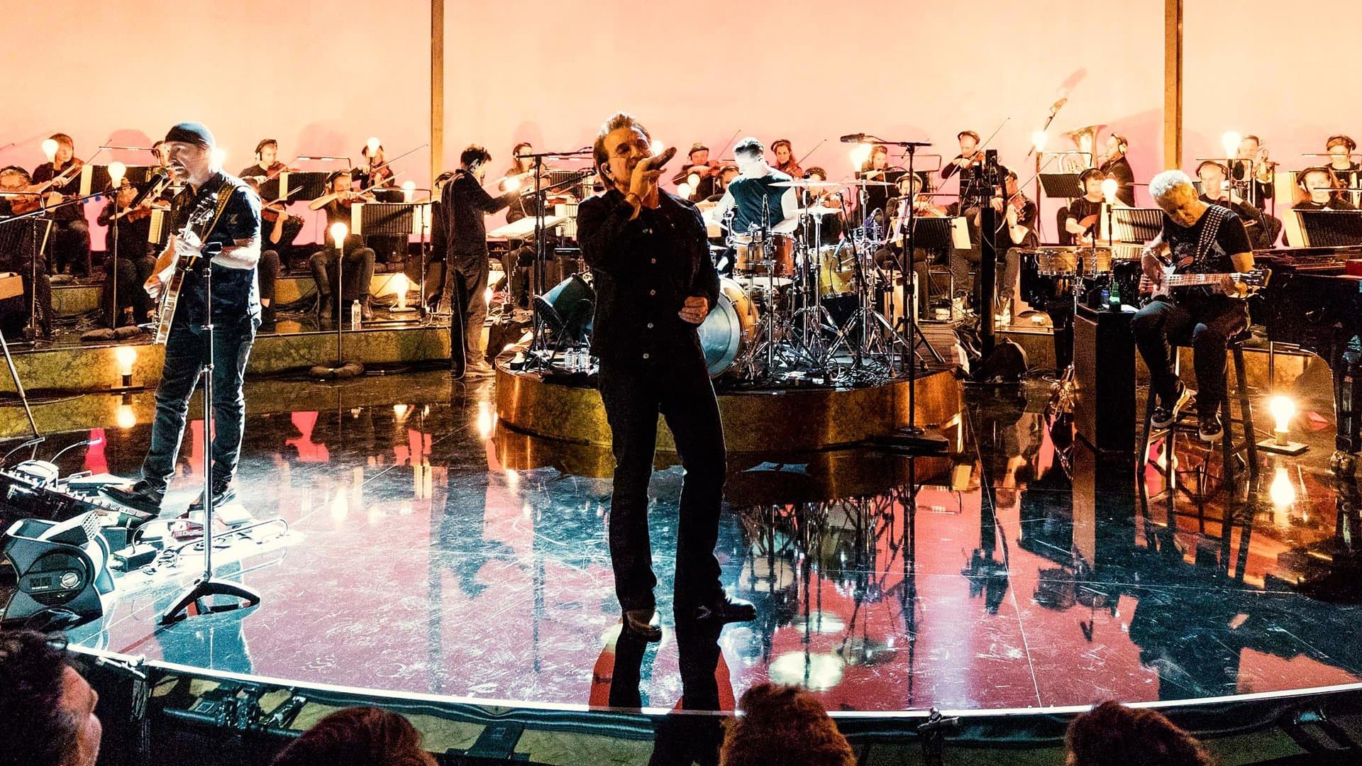 Backdrop for U2 at The BBC